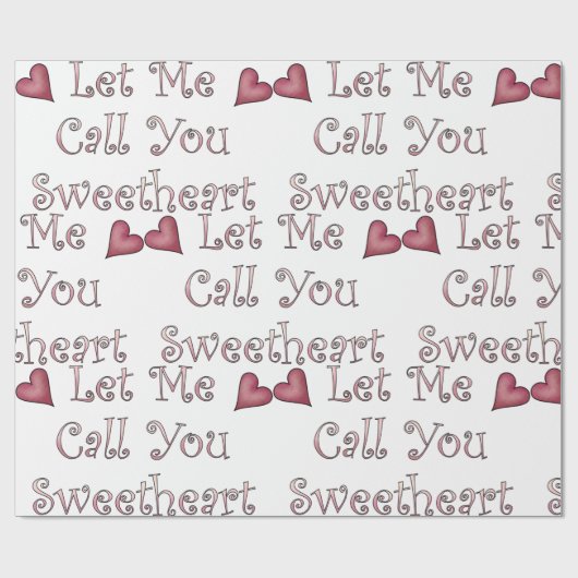 Noem me schatje cadeaupapier (Vlak)