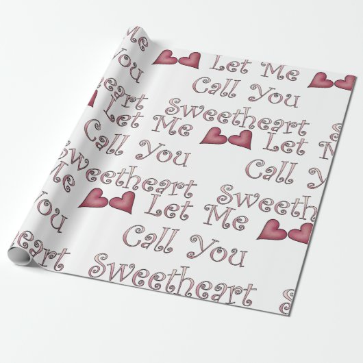 Noem me schatje cadeaupapier (Uitgerold)