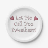 Noem me schatje papieren bordje (Voorkant)