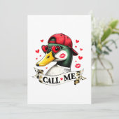 Noem me Valentijnse eendenjacht voor jager Kaart (Staand voorkant)