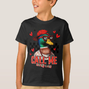 Noem me Wilde Eend Jagen Fijne Valentijnsdag T-shirt