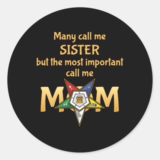 Noem me zusterorde van de Oostelijke Ster? Ronde Sticker (Voorkant)