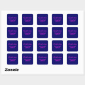 Noem Mij Zij/Hun/Persoonlijk Voornaamwoord Vierkante Sticker (Vel)