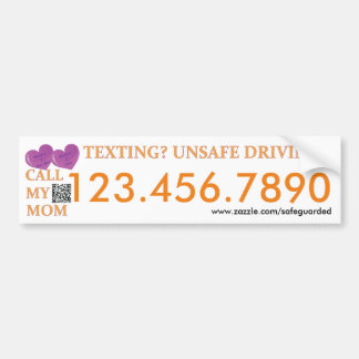 Noem mijn moeder - Sms'en met Safedriving LifeSave Bumpersticker