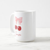 Noem Mok met roze strik en kersen (Voorkant links)