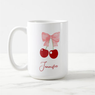 Noem Mok met roze strik en kersen