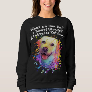 Noem Slimme Blonde Een Labrador Retriever Hond The Trui