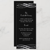 Noem uw Gebeurtenis Zwart met Ribbons Kaart (Voorkant / Achterkant)