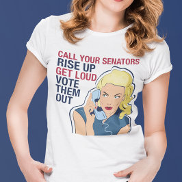 Noem uw senatoren feministische democraat vrouwenr t-shirt
