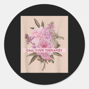 Noem uw Therapistische Mentale Therapie Mentale Ge Ronde Sticker