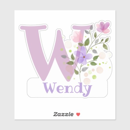 Noem Wendy met de Sticker van de Brief W uit (Vel)