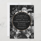 Noembrochure voor het huwelijk van zwarte en witte kaart (Voorkant)