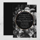 Noembrochure voor het huwelijk van zwarte en witte kaart (Voorkant / Achterkant)