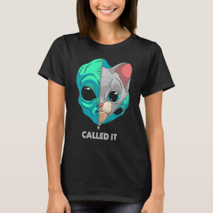 Noemde het Alien Kat Pastel Goth Kitten Astronaut  T-shirt