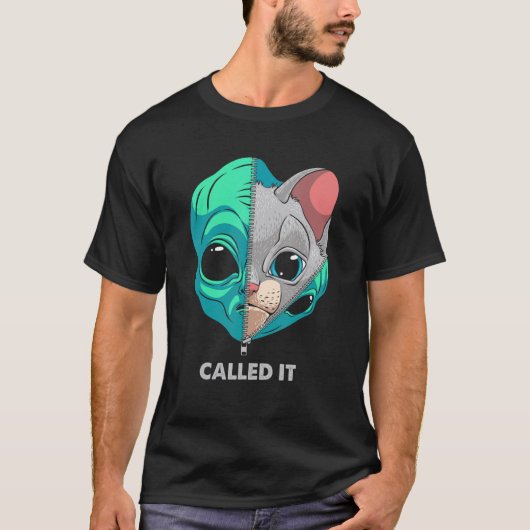 Noemde het Alien Kat Pastel Goth Kitten Astronaut T-shirt (Voorkant)