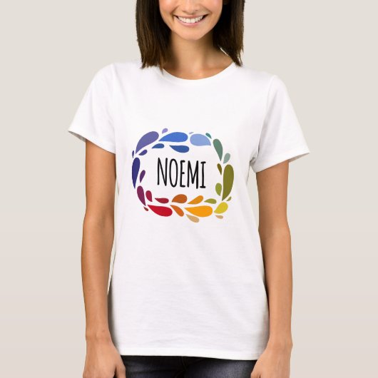 Noemi Name Cute Colorful Gift Named Noemi T-shirt (Voorkant)