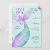 Noemverklaring van de partij Mermaid Birthday Pool Kaart (Voorkant)