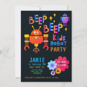 NOEON ROBOT 2e Verjaardagsfeest Jongen Meisje Grap Kaart (Voorkant)
