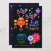 NOEON ROBOT 2e Verjaardagsfeest Jongen Meisje Grap Kaart (Voorkant / Achterkant)