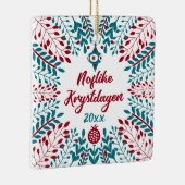 Noflike Krydag, West Frisian Merry Kerstmis Keramisch Ornament (Rechts)