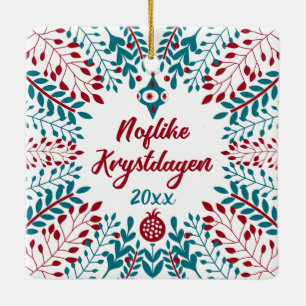 Noflike Krydag, West Frisian Merry Kerstmis Keramisch Ornament