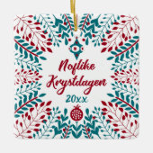 Noflike Krydag, West Frisian Merry Kerstmis Keramisch Ornament (Voorkant)