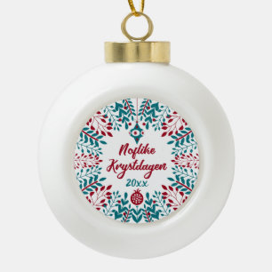 Noflike Krydag, West Frisian Merry Kerstmis Keramische Bal Ornament