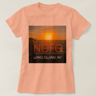 Nofo Long Island t-shirt met zonnebloemachtergrond