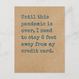Nog 6 meter verwijderd van mijn creditcard briefkaart