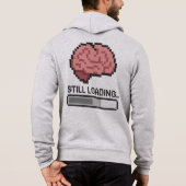 Nog aan het Laden… Grappige Digitale Brein Hoodie (Achterkant)