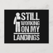 Nog bezig met mijn landingen Beterschap gebroken Briefkaart (Voorkant)