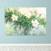 *~* Nog Daffodils TV2 Uitgerekte Canvas Print (Insitu (Houten vloer))