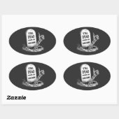 NOG DODE BEDANKT OM TE CONTROLEREN OVALE STICKER (Vel)