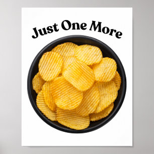 Nog één aardappelchip - kan het niet laten poster