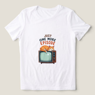 Nog één aflevering: Cozy Cat & Retro TV Design Tri-Blend Shirt