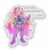 Nog één aflevering ( ... ik loog) Anime Sticker (Voorkant)