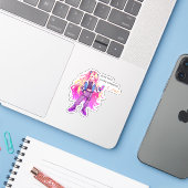 Nog één aflevering ( ... ik loog) Anime Sticker (Laptop met iPhone)
