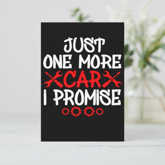 Nog één auto die ik beloof bedankkaart (Staand voorkant)