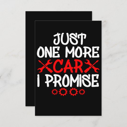 Nog één auto die ik beloof bedankkaart (Voorkant / Achterkant)