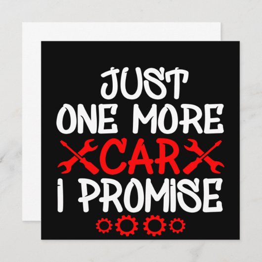 Nog één auto die ik beloof kaart (Voorkant / Achterkant)