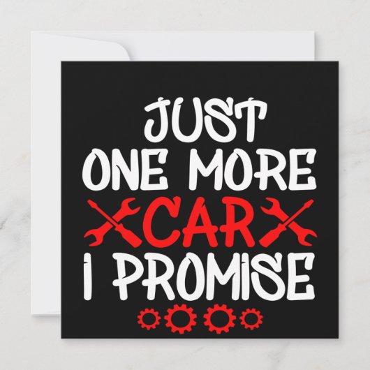 Nog één auto die ik beloof kaart (Voorkant)