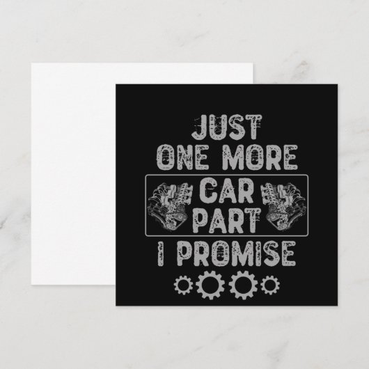 Nog één auto die ik beloof kaart (Voorkant / Achterkant)