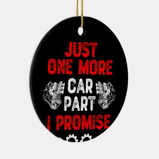 Nog één auto die ik beloof keramisch ornament (Rechts)