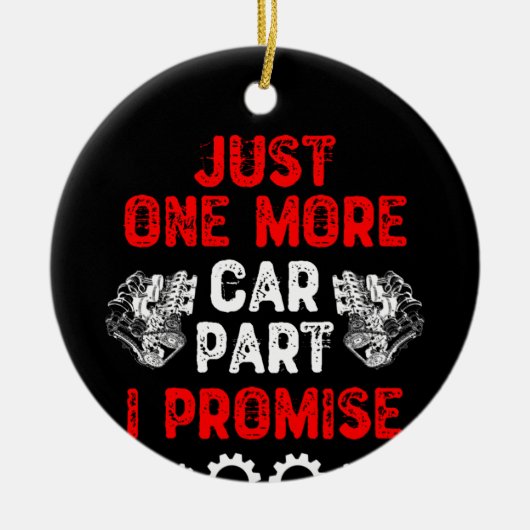 Nog één auto die ik beloof keramisch ornament (Voorkant)