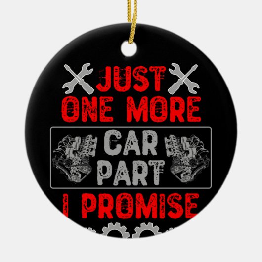 Nog één auto die ik beloof keramisch ornament (Voorkant)