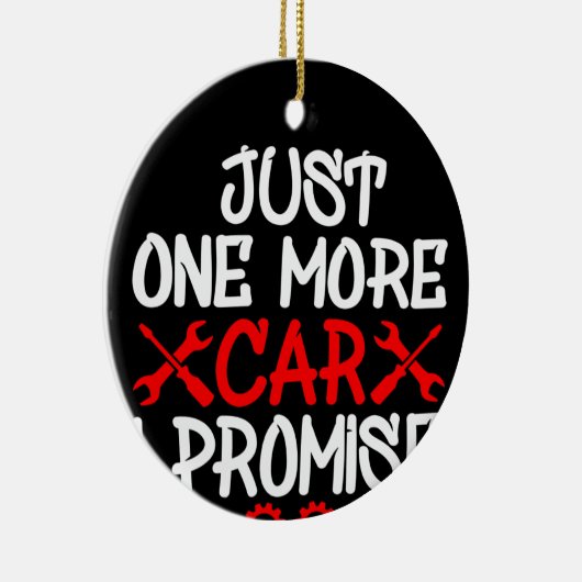 Nog één auto die ik beloof keramisch ornament (Rechts)