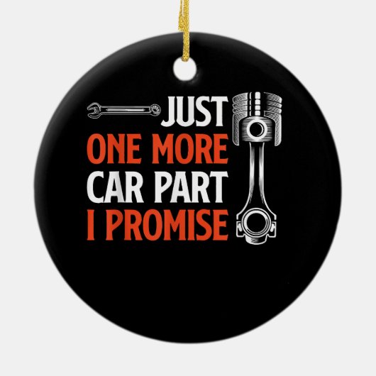 Nog één auto in mijn belofte - autoliefhebber keramisch ornament (Achterkant)