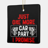 Nog één auto in mijn belofte - autoliefhebber keramisch ornament (Links)