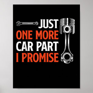Nog één auto in mijn belofte - autoliefhebber poster
