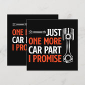 Nog één auto in mijn belofte - autoliefhebber save the date (Voorkant / Achterkant)